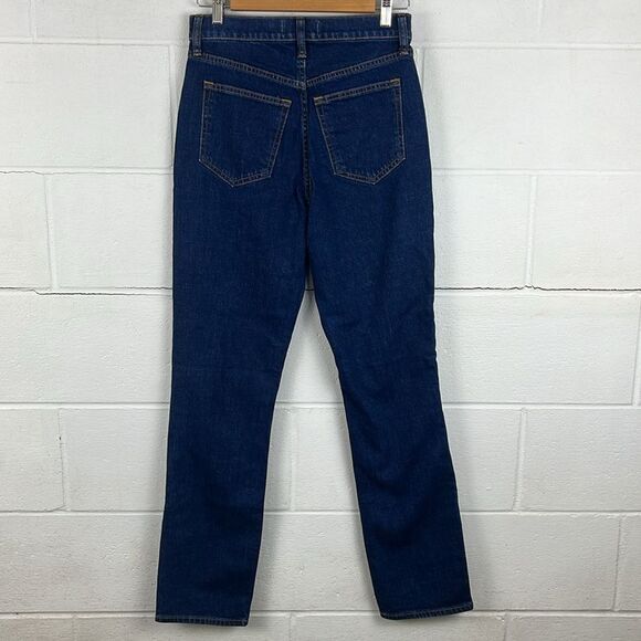 Abercrombie & Fitch the slim straight ulta high rise dark wash jean - Picture 3 of 4